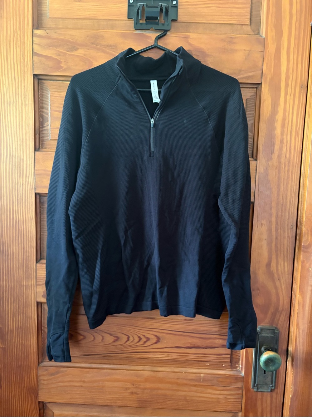 Athleta Black Zip-Up Mock Neck Pullover long sleeve size women’s XL